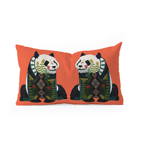 Sharon Turner panda Oblong Throw Pillow