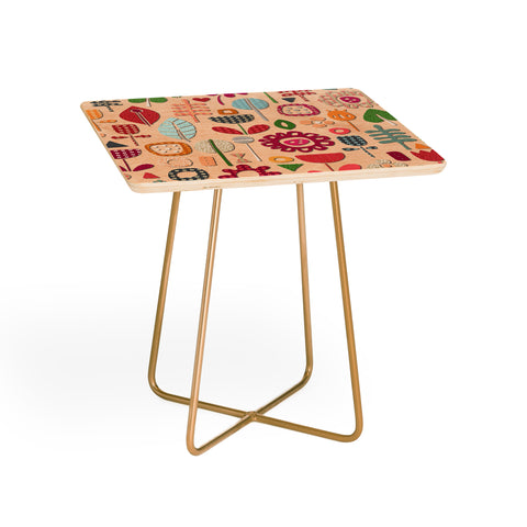 Sharon Turner paper cut flowers peach Side Table