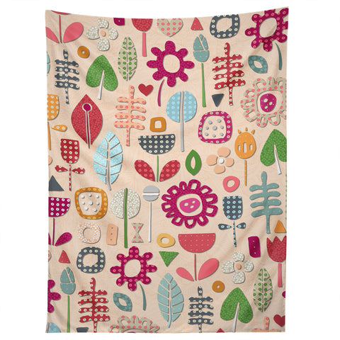 Sharon Turner paper cut flowers peach Tapestry