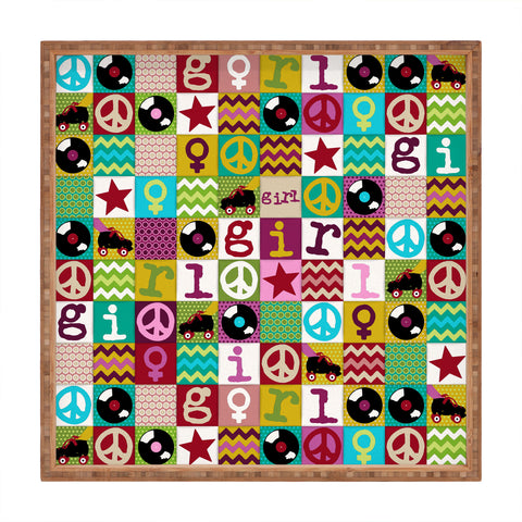 Sharon Turner Patch Girl Square Tray