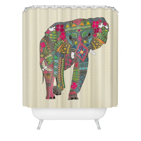Sharon Turner Peace Elephant Shower Curtain
