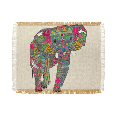 Sharon Turner Peace Elephant Throw Blanket