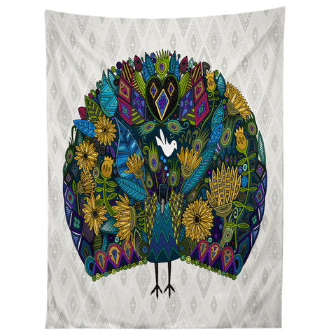 Sharon Turner Peacock Garden Tapestry