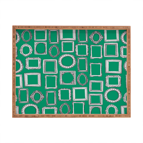 Sharon Turner picture frames green Rectangular Tray