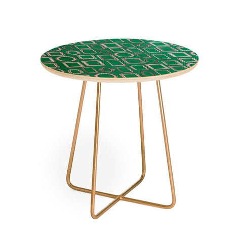 Sharon Turner picture frames green Round Side Table