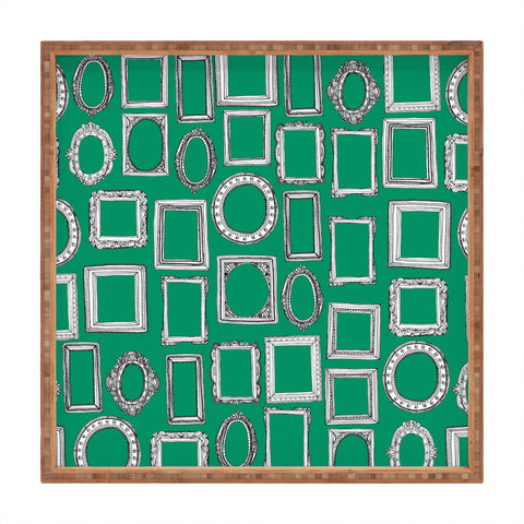 Sharon Turner picture frames green Square Tray