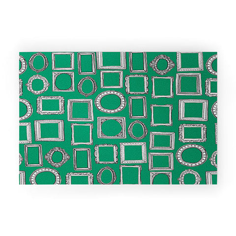 Sharon Turner picture frames green Welcome Mat