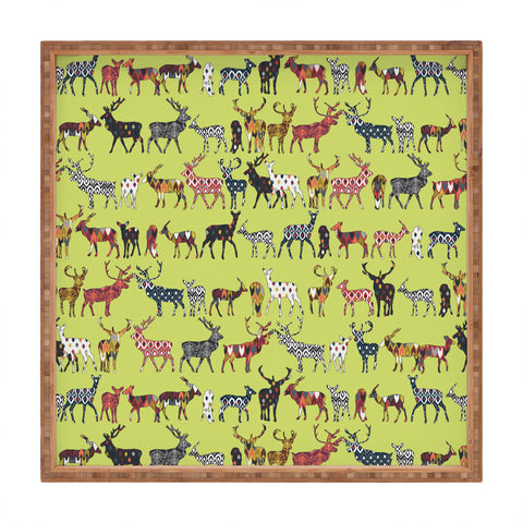 Sharon Turner Pistachio Spice Deer Square Tray