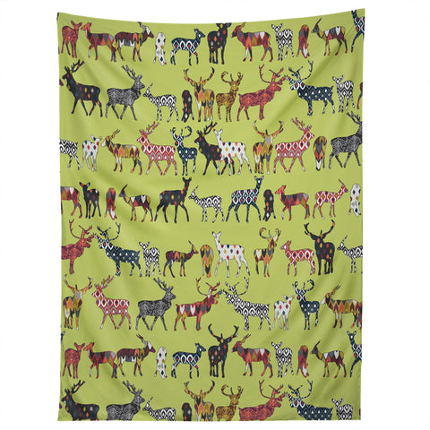Sharon Turner Pistachio Spice Deer Tapestry