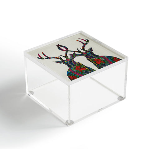 Sharon Turner Poinsettia Deer Acrylic Box