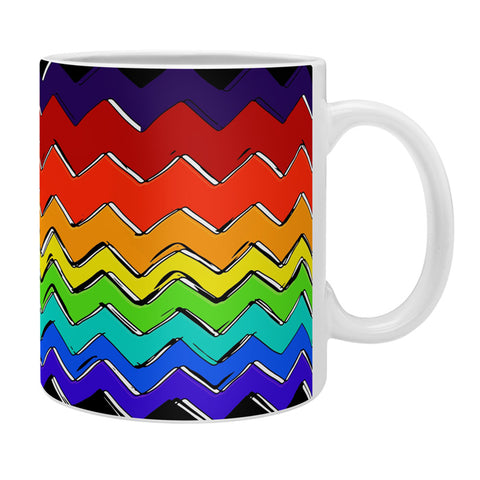 Sharon Turner Rainbow Chevron Coffee Mug