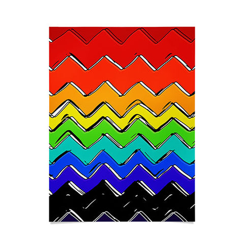 Sharon Turner Rainbow Chevron Poster