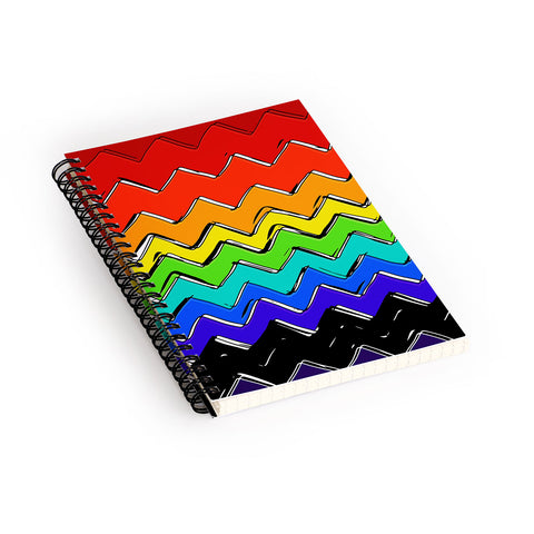 Sharon Turner Rainbow Chevron Spiral Notebook