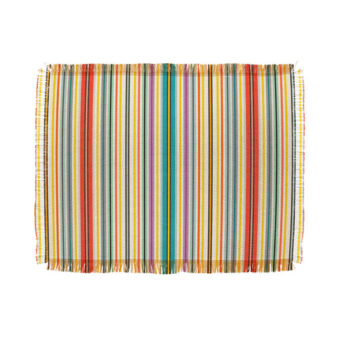 Sharon Turner retro stripe Throw Blanket