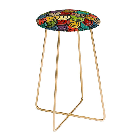 Sharon Turner scallop scales Counter Stool