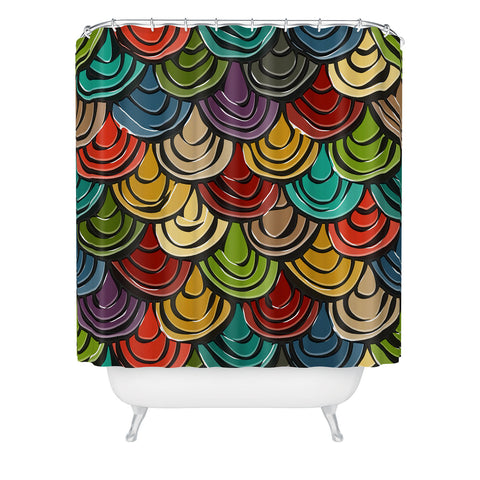 Sharon Turner scallop scales Shower Curtain