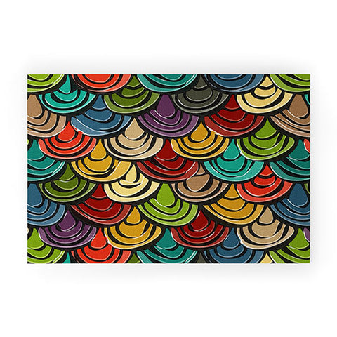 Sharon Turner scallop scales Welcome Mat