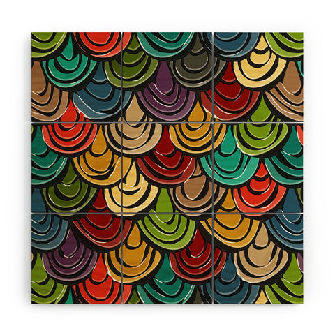 Sharon Turner scallop scales Wood Wall Mural
