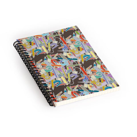 Sharon Turner School Stripe Spiral Notebook