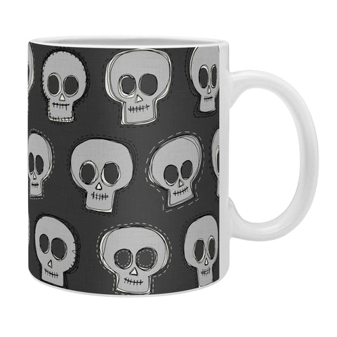 Sharon Turner sew skully mono Coffee Mug