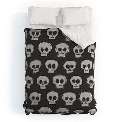 Sharon Turner sew skully mono Comforter