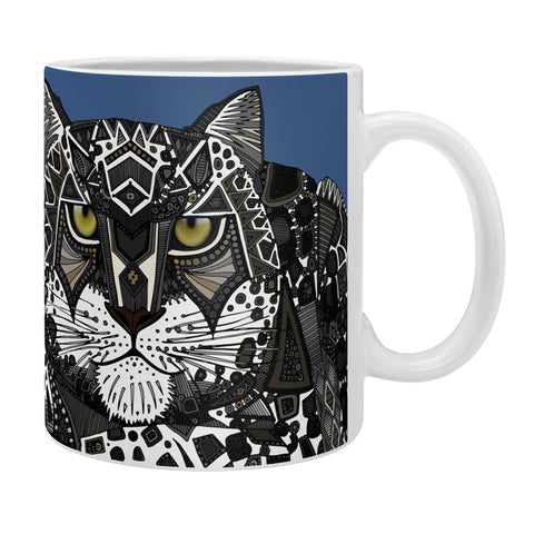 Sharon Turner snow leopard blue Coffee Mug
