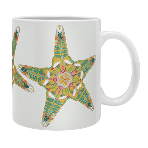 Sharon Turner starfish flowers off white Coffee Mug