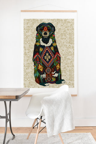 Sharon Turner sun bear geo almond Art Print And Hanger
