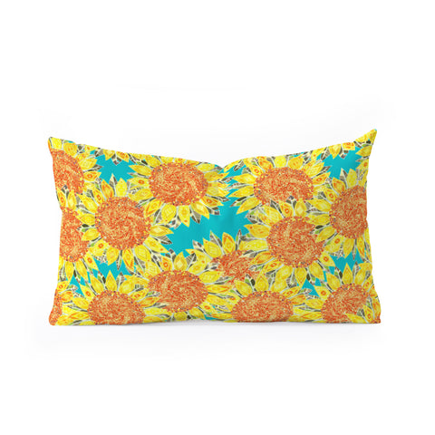 Sharon Turner Sunflower Field Oblong Throw Pillow
