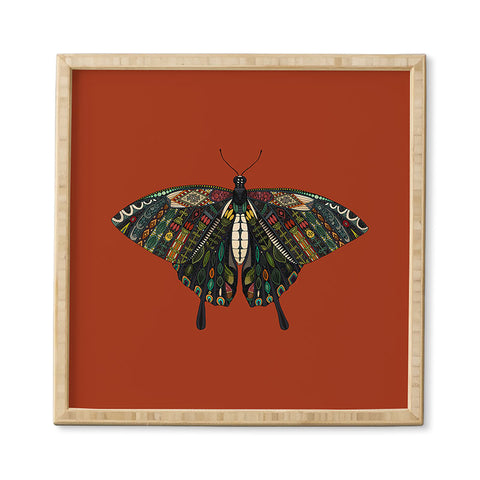 Sharon Turner swallowtail butterfly terracotta Framed Wall Art