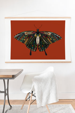 Sharon Turner swallowtail butterfly terracotta Art Print And Hanger