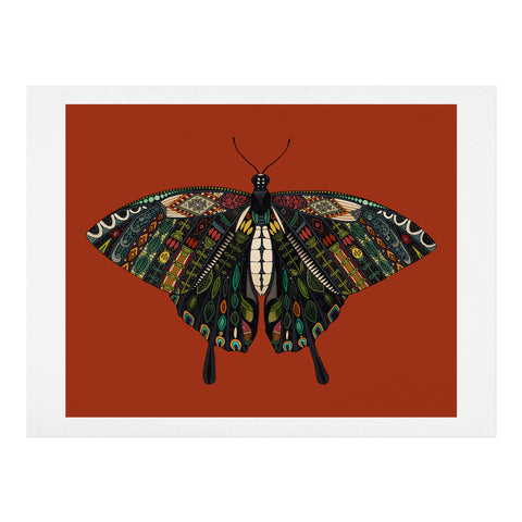 Sharon Turner swallowtail butterfly terracotta Art Print
