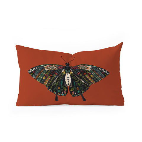 Sharon Turner swallowtail butterfly terracotta Oblong Throw Pillow
