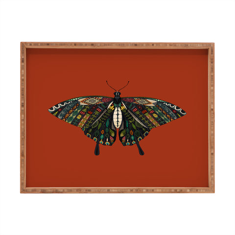 Sharon Turner swallowtail butterfly terracotta Rectangular Tray