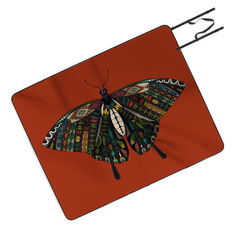 Sharon Turner swallowtail butterfly terracotta Picnic Blanket