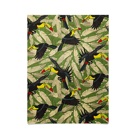 Sharon Turner toucan feather jungle Poster