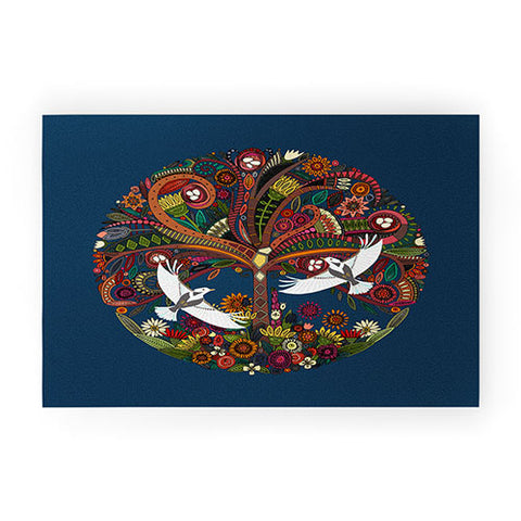 Sharon Turner tree of life blue Welcome Mat