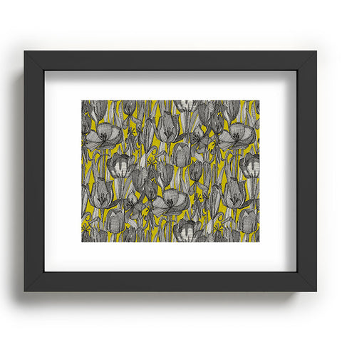 Sharon Turner tulip decay chartreuse Recessed Framing Rectangle