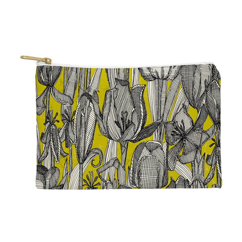 Sharon Turner tulip decay chartreuse Pouch