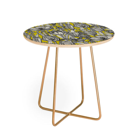 Sharon Turner tulip decay chartreuse Round Side Table