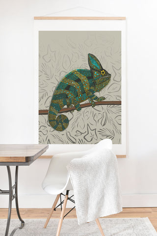 Sharon Turner veiled chameleon stone Art Print And Hanger