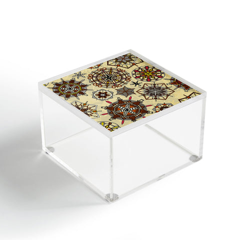 Sharon Turner vintage mandala snowflakes Acrylic Box
