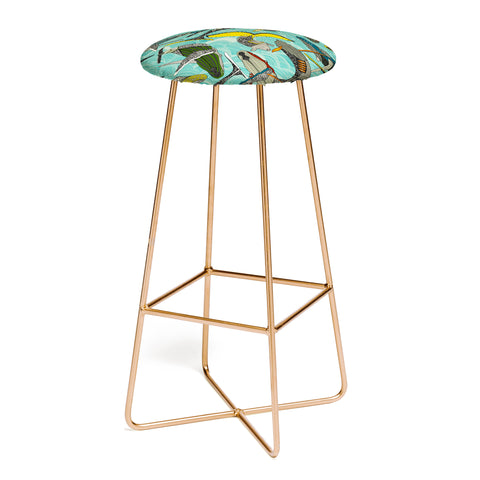 Sharon Turner whales and waves Bar Stool