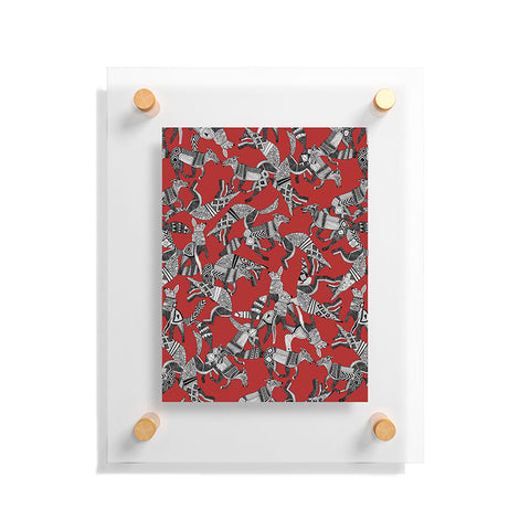 Sharon Turner woodland fox party red Floating Acrylic Print