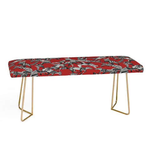 Sharon Turner woodland fox party red Bench