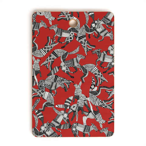 Sharon Turner woodland fox party red Cutting Board Rectangle