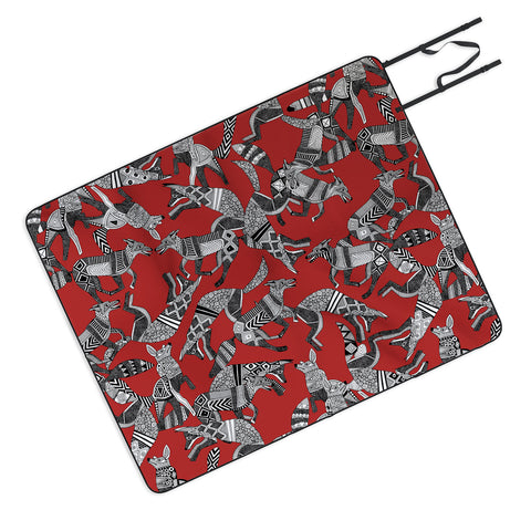 Sharon Turner woodland fox party red Picnic Blanket