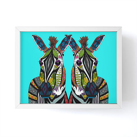 Sharon Turner zebra love Framed Mini Art Print