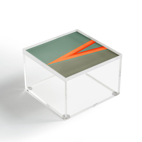 Sheila Wenzel-Ganny Army Green Orange Stripe Acrylic Box