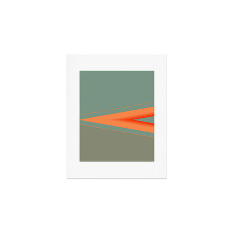 Sheila Wenzel-Ganny Army Green Orange Stripe Art Print